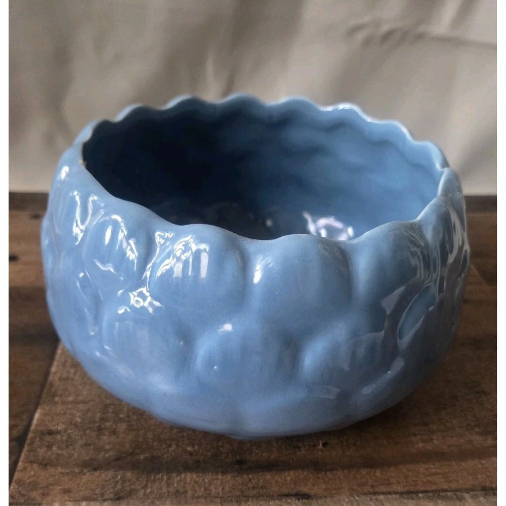 Moreno Pottery Planter/Bowl USA Blue
